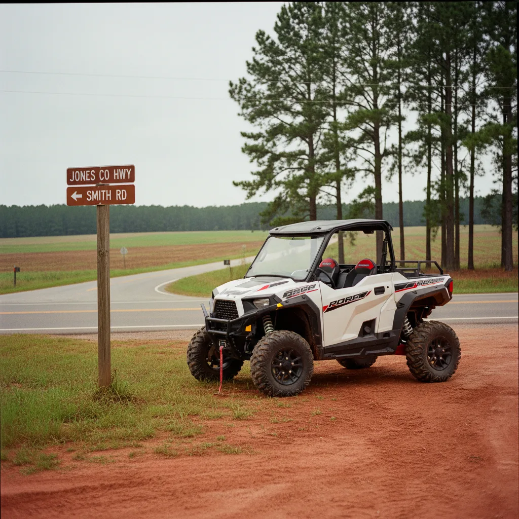 UTV at Georgia county road intersection MPOHV law HB 121 restriction