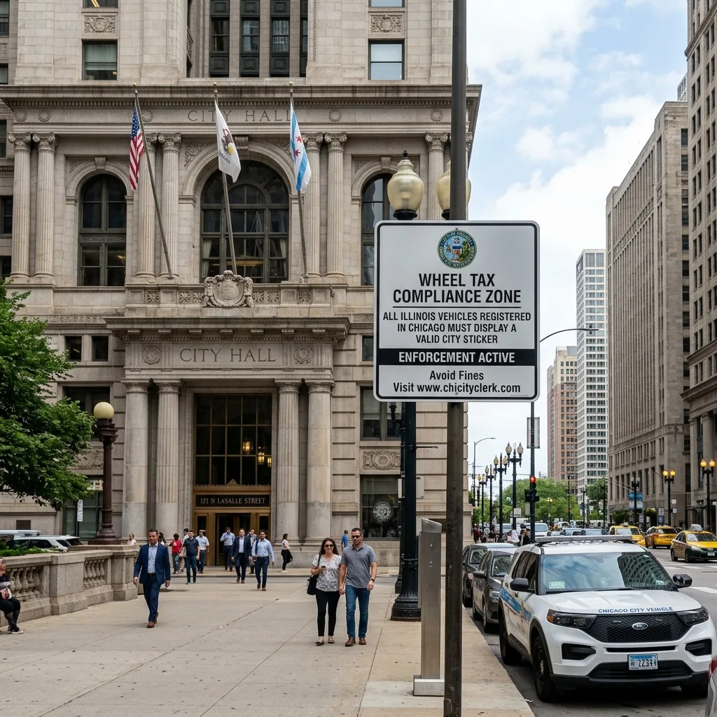 Illinois Secretary of State office Chicago vehicle registration RUT-50 form