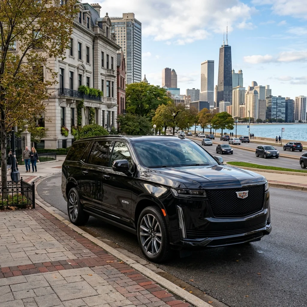 Cadillac Escalade ESV Illinois vehicle tax Chicago Gold Coast neighborhood