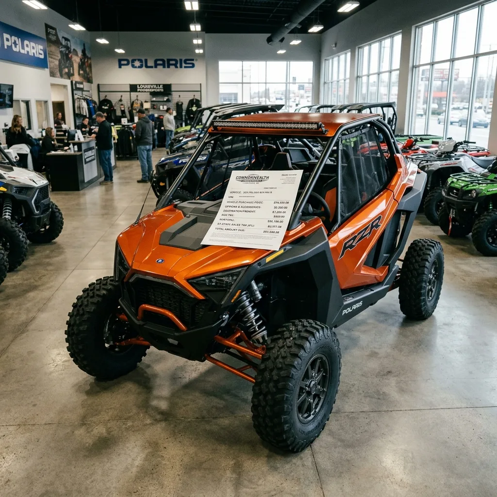 Polaris RZR Pro R orange Louisville Kentucky powersports dealer invoice 6 percent sales tax