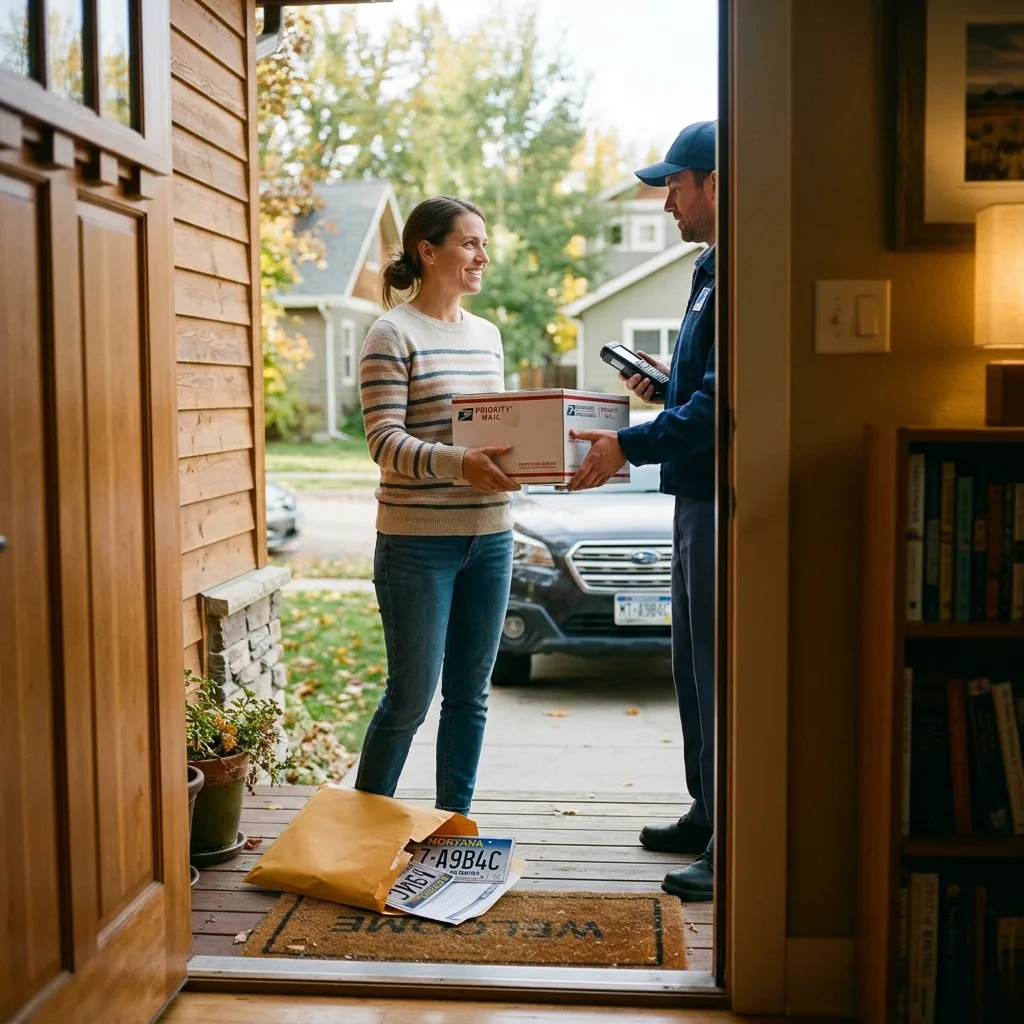 Montana license plates arriving at Louisiana home, Montana LLC vehicle registration