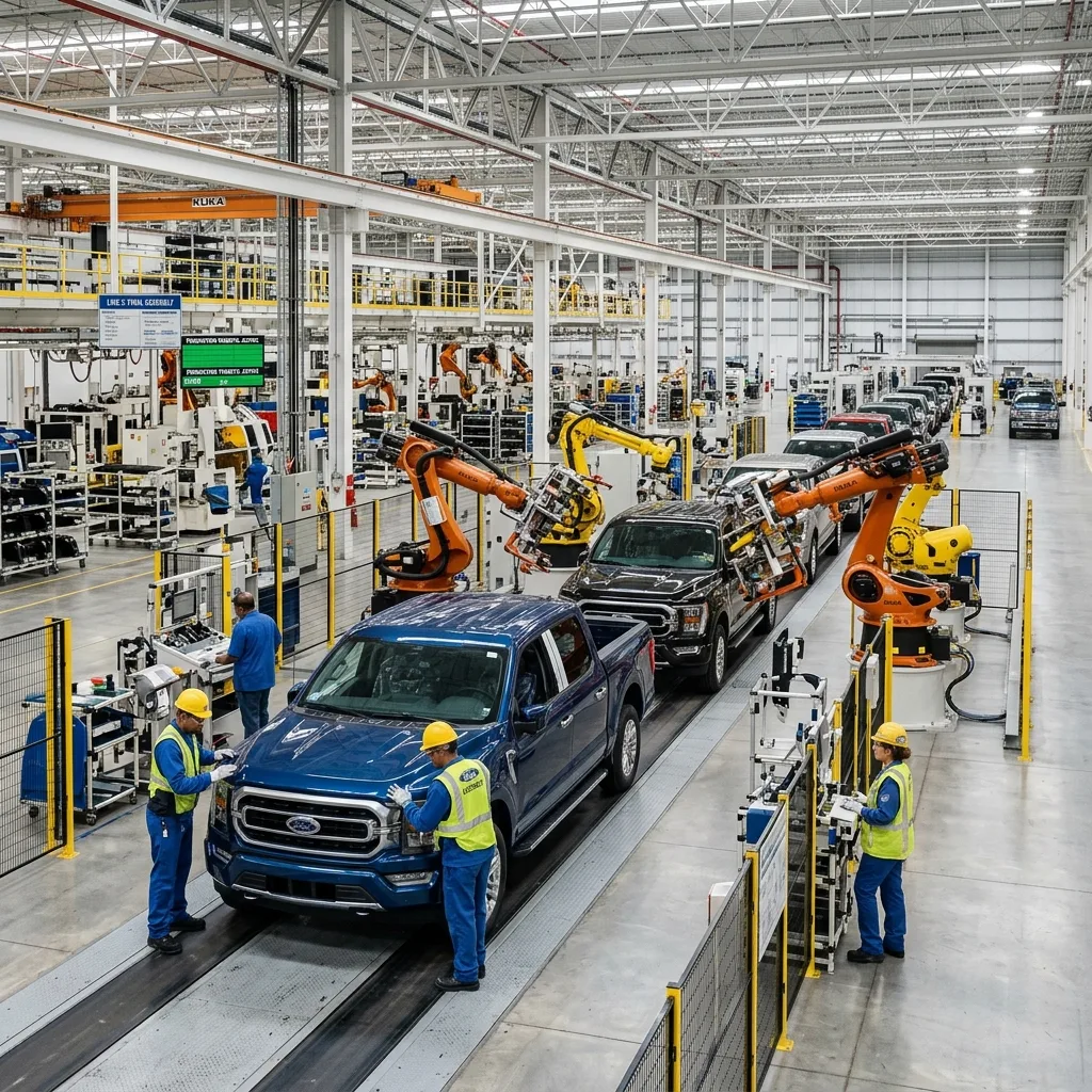 automotive factory assembly line where manufacturer certificate of origin is generated