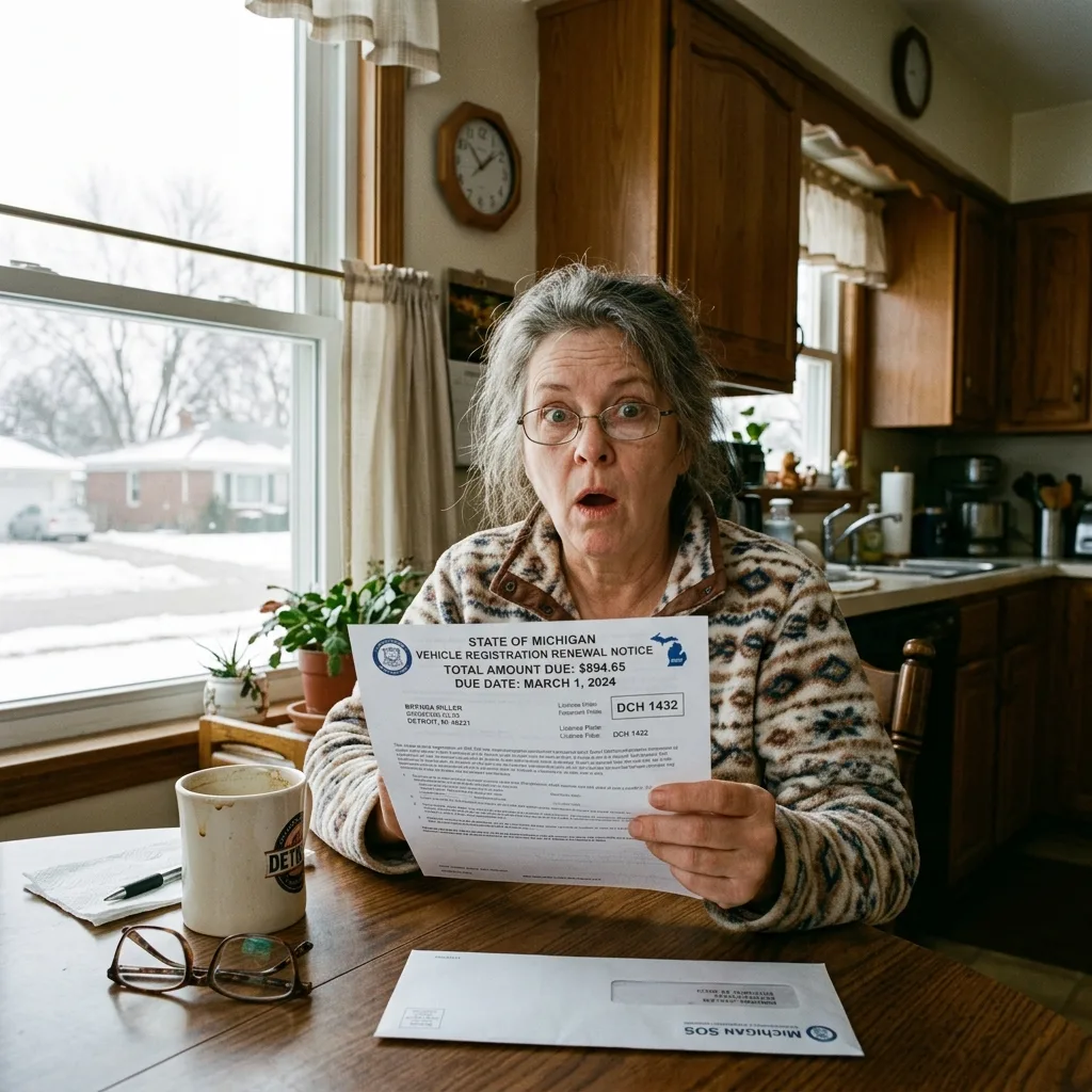 michigan vehicle tax registration renewal mailbox shock secretary of state