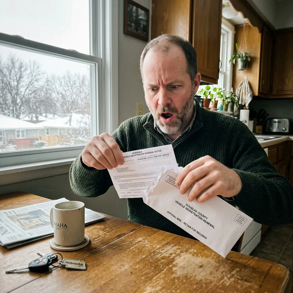 Nebraska vehicle tax renewal bill shock Omaha homeowner