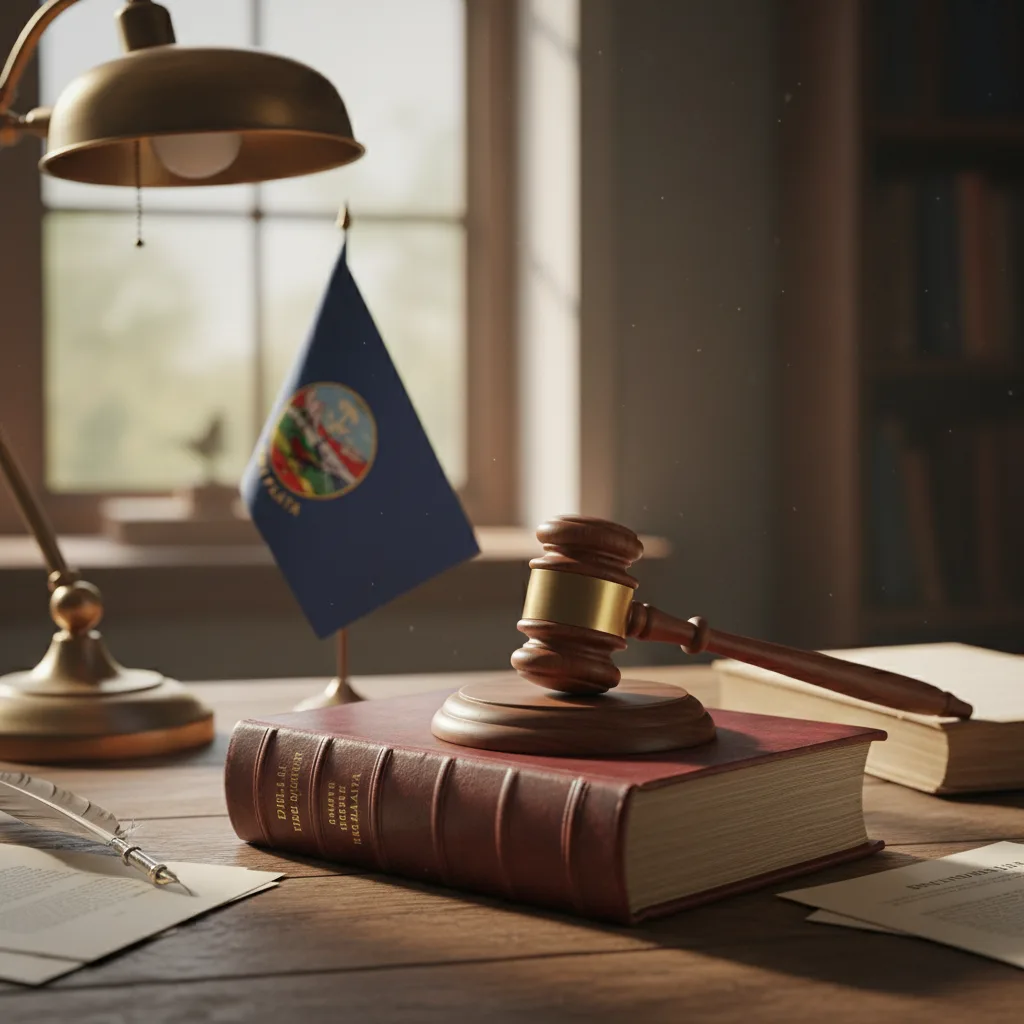 gavel on law book Montana state flag legal Montana LLC vehicle registration