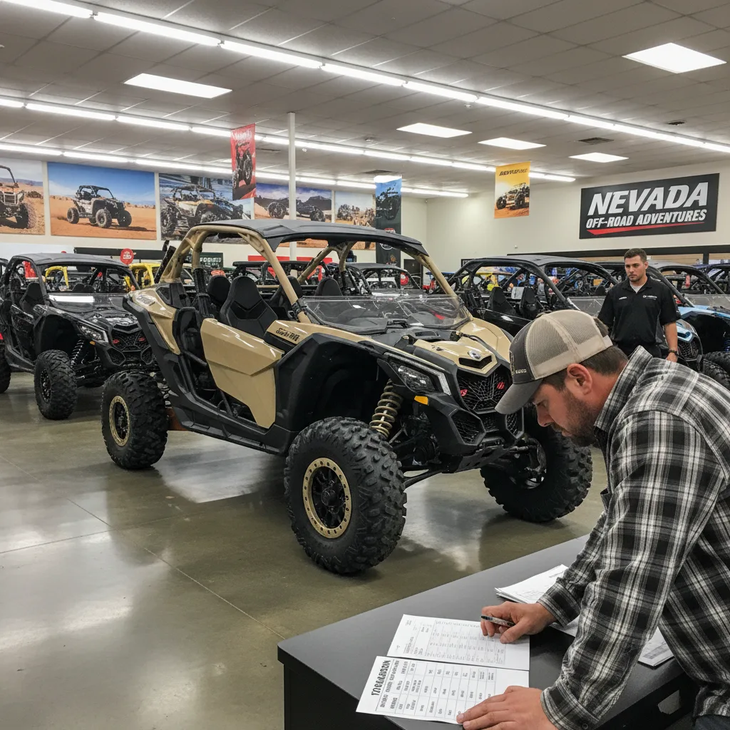 Nevada OHV registration decal on UTV fender