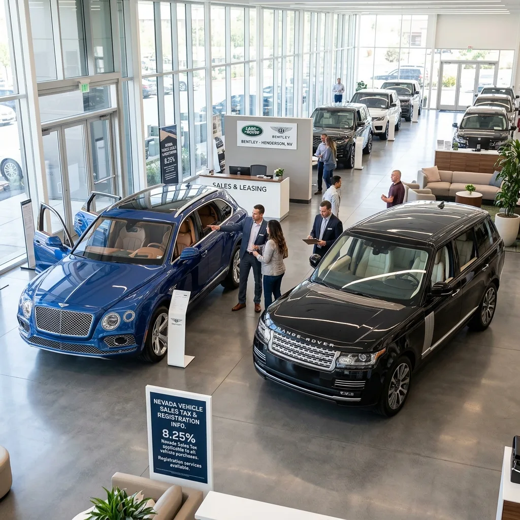 Range Rover at Nevada dealership luxury SUV vehicle tax cost