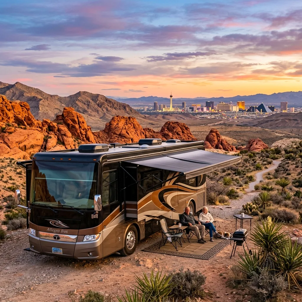 Class A motorhome RV Nevada desert snowbird registration tax