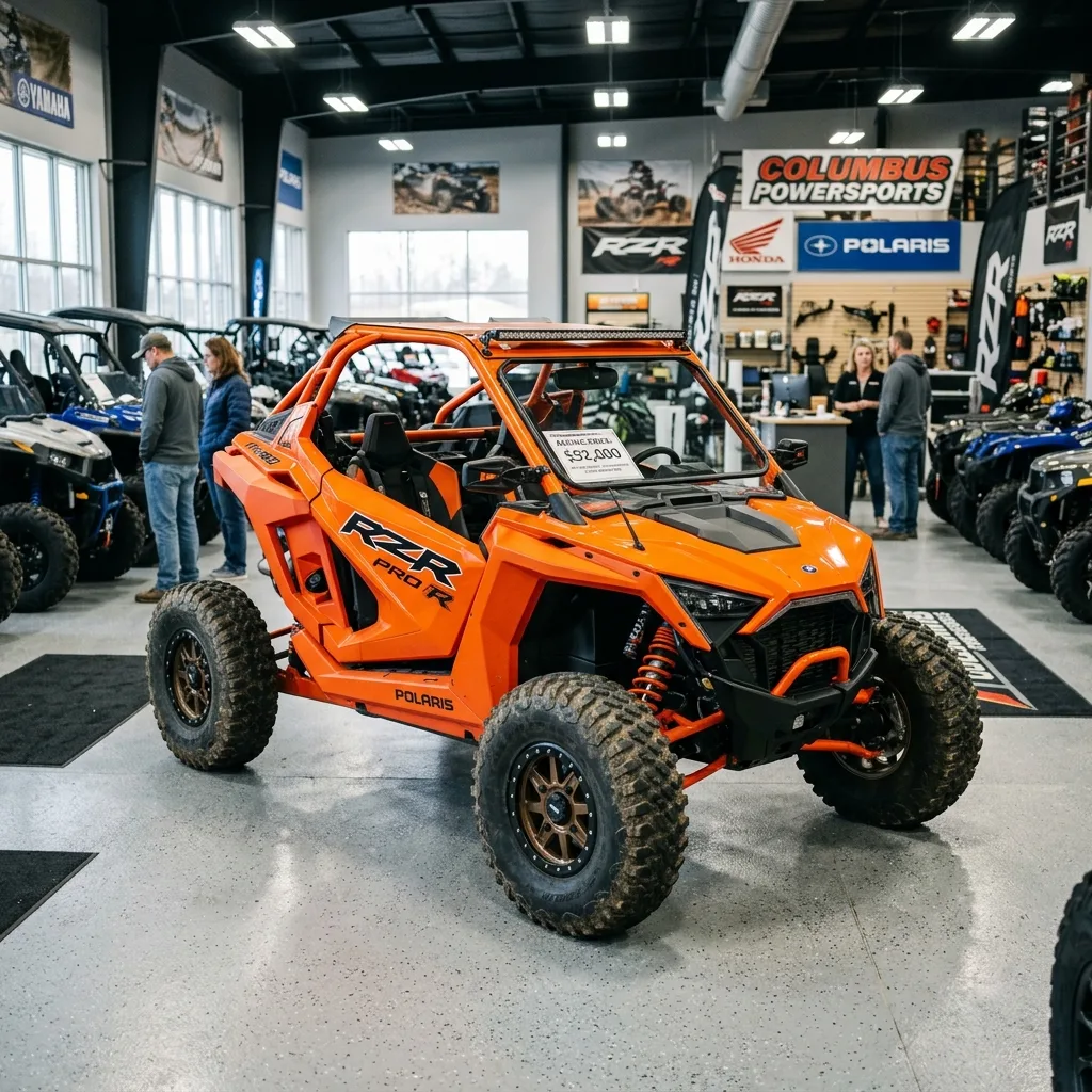 Polaris RZR Pro R Turbo orange at Columbus Ohio powersports dealership ATV UTV purchase sales tax