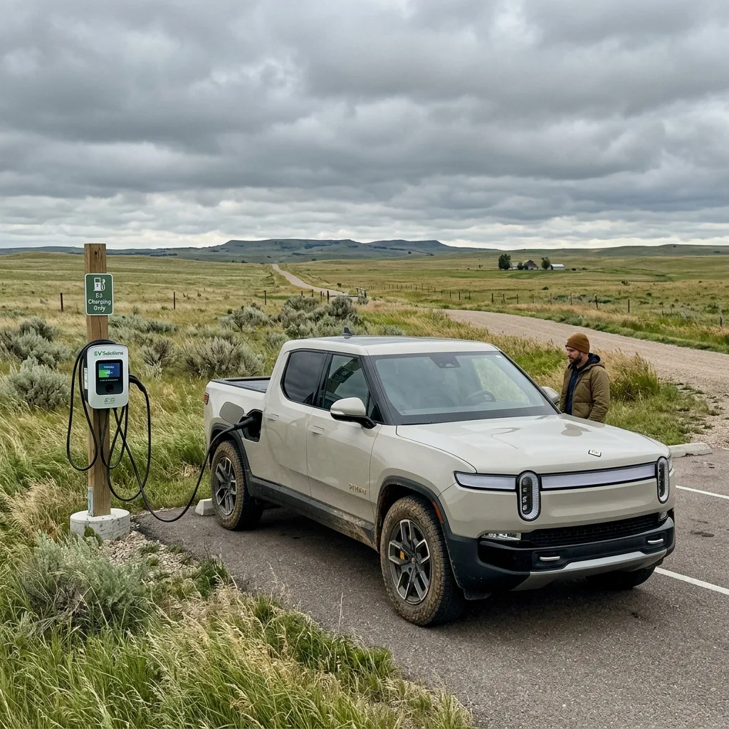 2024 Rivian R1T electric truck in Limestone Brookings South Dakota EV surcharge