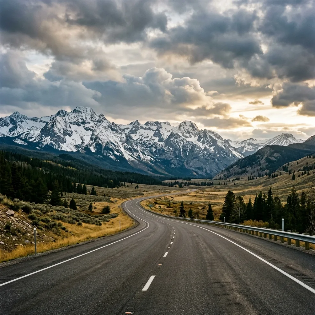 Montana highway with mountain landscape and freedom from smog testing