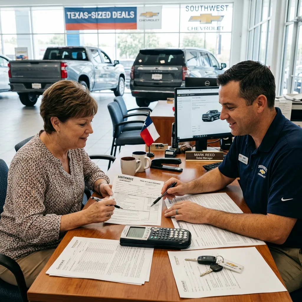 Texas vehicle trade-in credit dealership new car purchase reducing taxable price