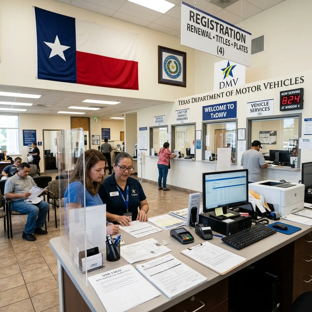 Texas vehicle registration fees county tag office annual renewal sticker