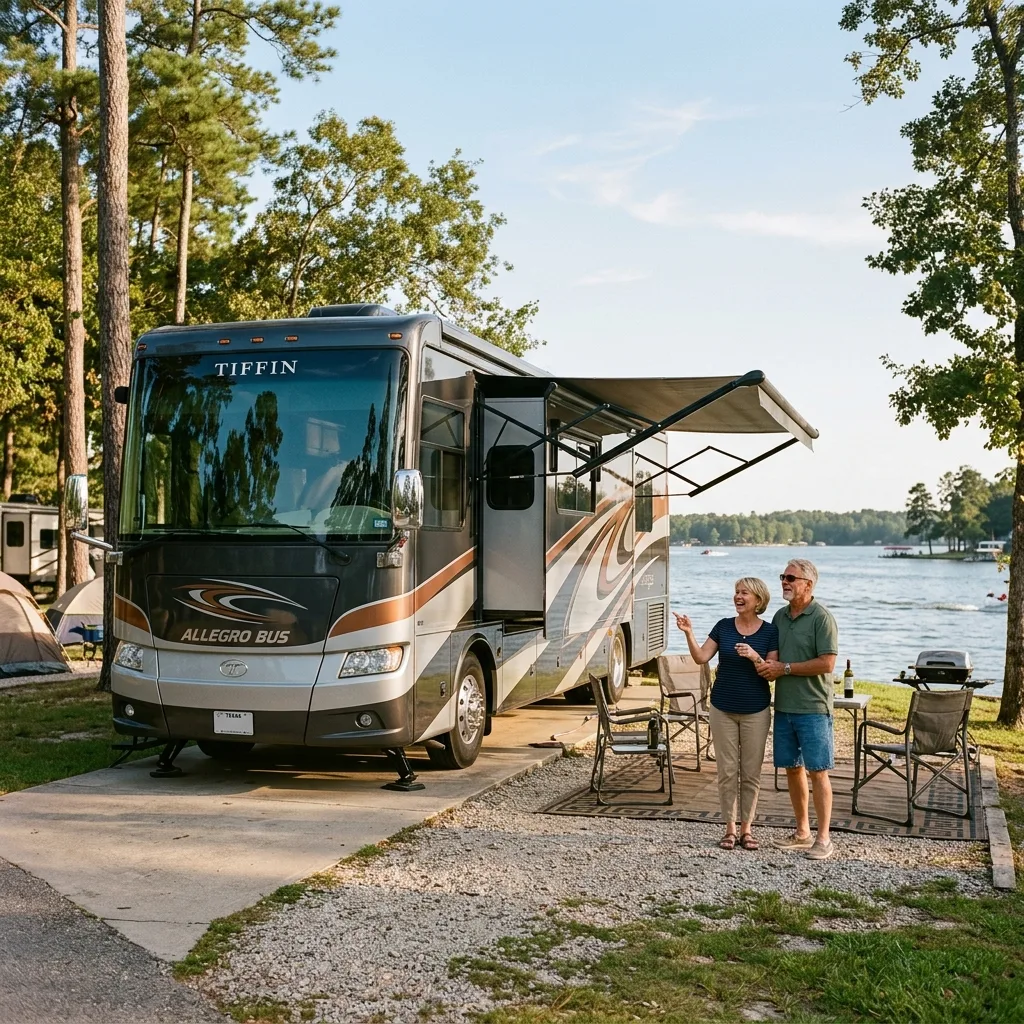 Tiffin Allegro Bus Class A diesel pusher motorhome RV Houston Texas full-time travel