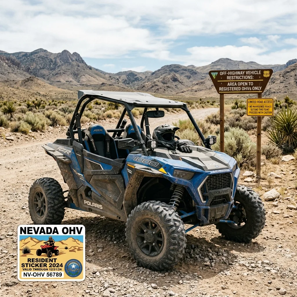 Nevada OHV decal sticker placement on UTV