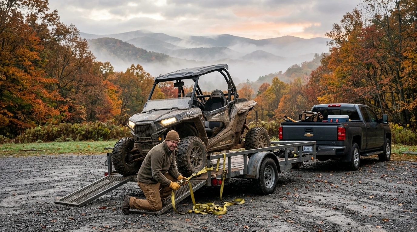Virginia off-road restrictions UTV loading on trailer Blue Ridge Mountains