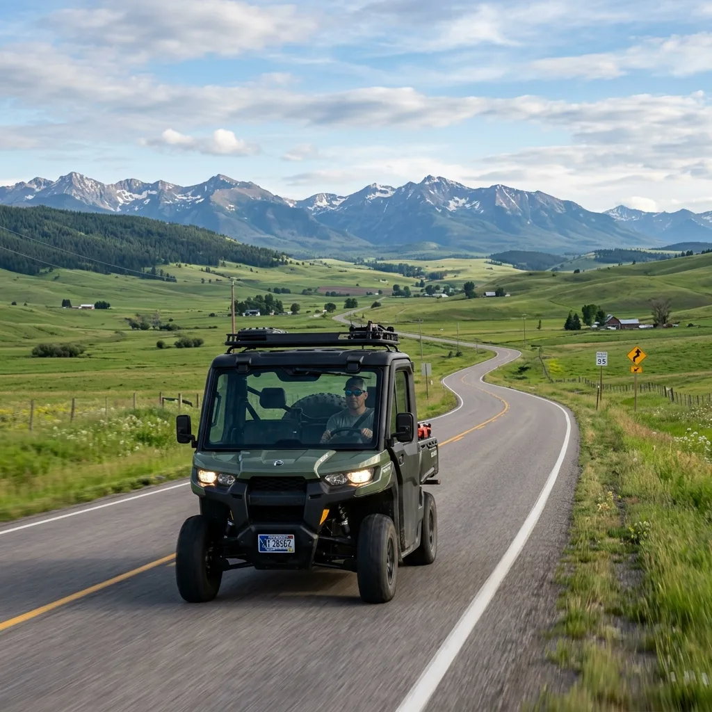 virginia off-road restrictions Can-Am Defender Polaris Ranger Montana plate public road