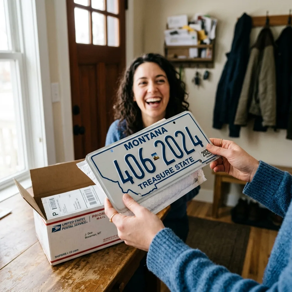 Montana license plates delivered to West Virginia address after Montana LLC registration
