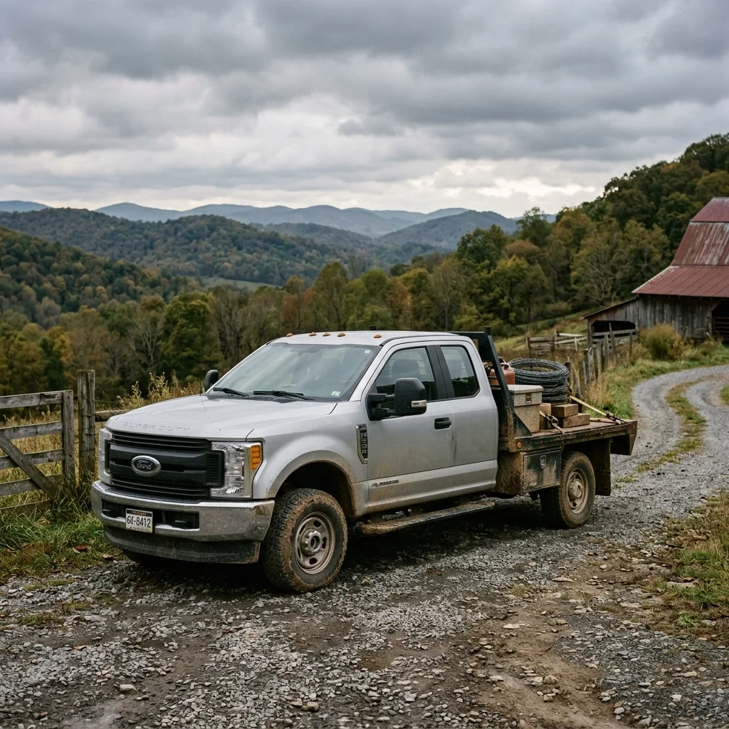 Ford F-350 work truck assessed under West Virginia NADA vehicle tax formula