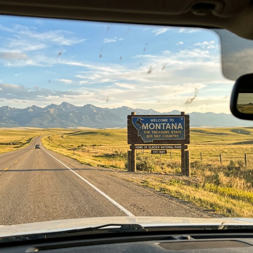 Welcome to Montana highway sign Wisconsin vehicle tax Montana LLC solution